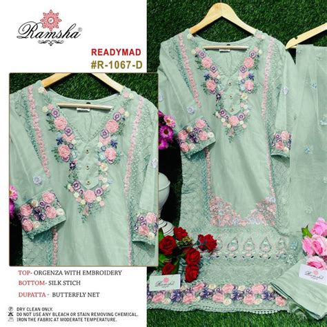 Ramsha R 1067 Pakistani Organza Ready Made Collection