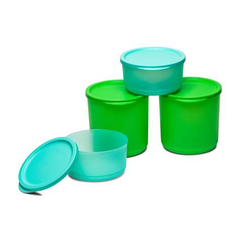 Buy Tupperware Round Stax Polypropylene Round Bowl (Green, Blue) -530 ...