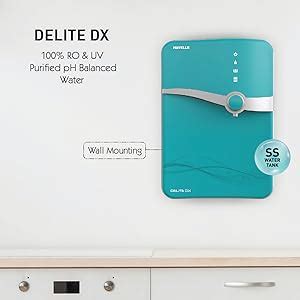 Havells Delite DX Water Purifier (Green and White), RO+UV+UV LED, 24*7 ...