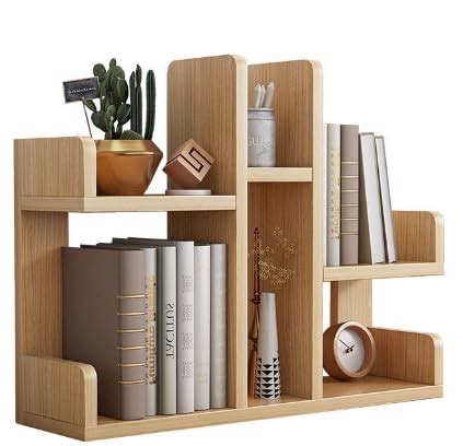Peelorange Open Book Shelf DIY Book Storage Display Rack - Wooden ...
