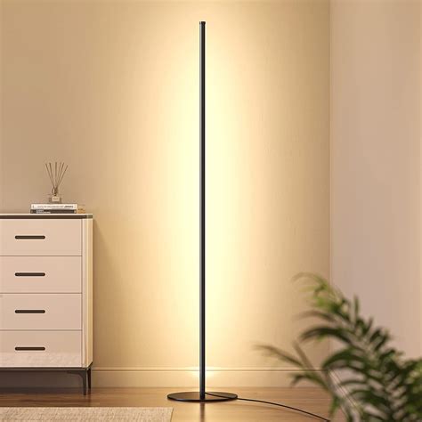 EDISHINE RGBW LED Corner Floor Lamp with Remote Control, Modern ...