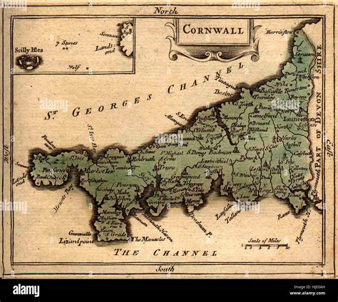 Map of cornwall hi-res stock photography and images - Alamy