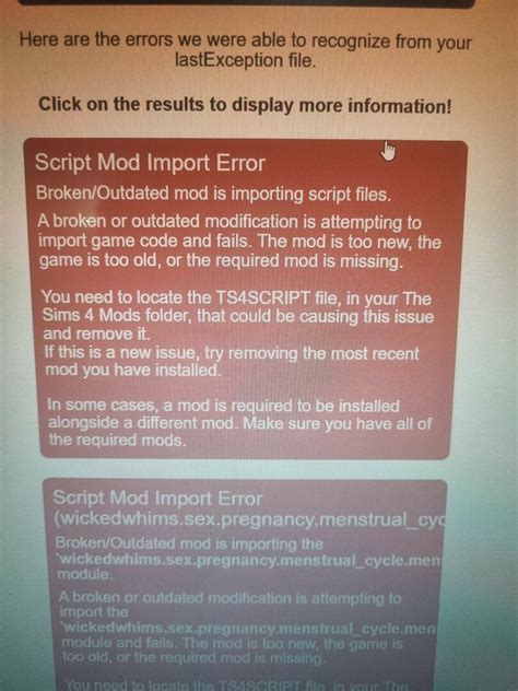 Sims 4 Emty Error Last Exception 的图像结果
