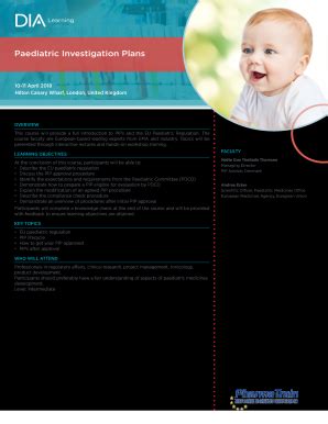 Fillable Online Paediatric Investigation Plans Fax Email Print - pdfFiller