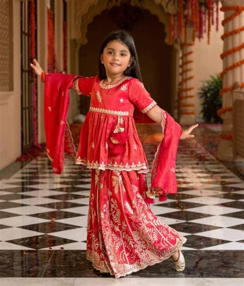 Shop Pink Embroidered Kurti Lehenga Set – Traditional Wear – FayonKids
