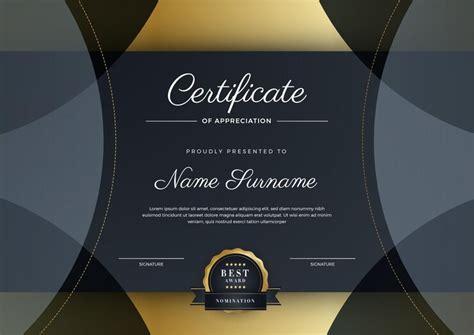 Appreciation and achievement certificate template design certificate of ...