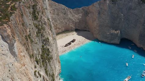Shipwreck Beach In Zakynthos, Greece With Turquoise Blue Sea ...