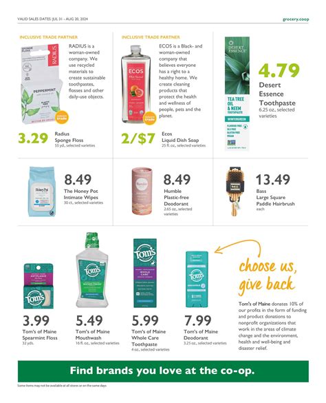 Storewide Sales — Roanoke Co+op