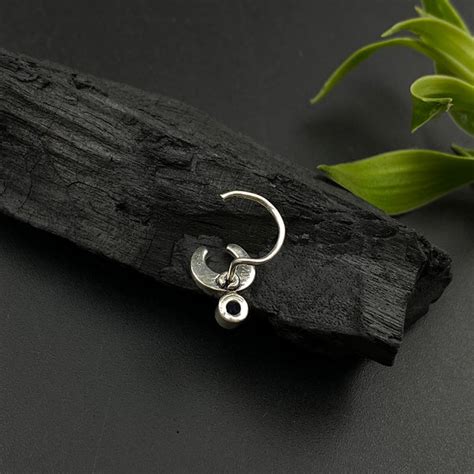 Blue Crescent Moon Nose Pin – Gypsy Maal