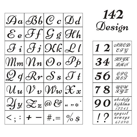 Letter Stencils for Painting on Wood - 44 Pack Alphabet Stencil ...