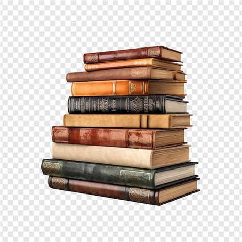 Free PSD | Books stacked isolated on transparent background