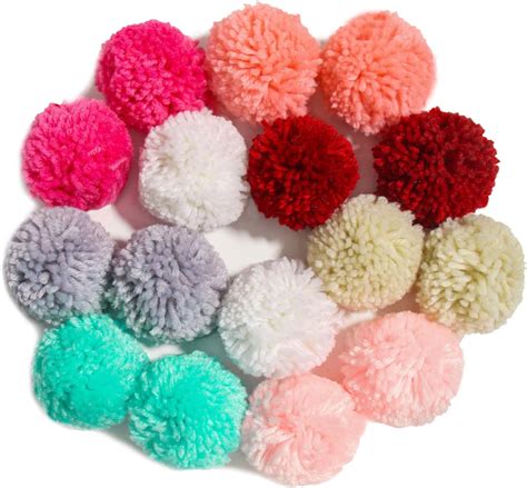 Amazon.com: 16 Pcs Large Yarn Pom Poms 7CM-2.7INCH Made to Order ...