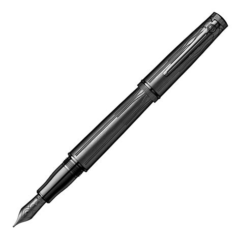 Scrikss Fountain Ink Pen Broad Nib Mounted with Converter Chiselled ...