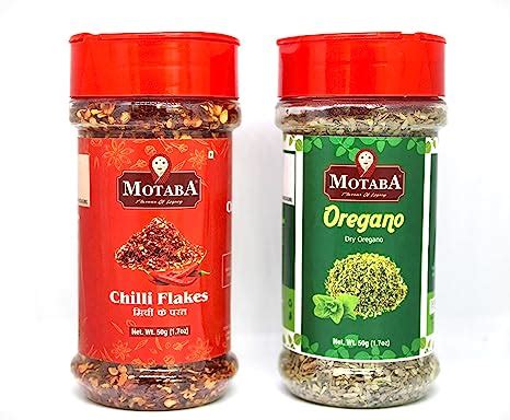 MOTABA Italian Pizza Chilli Flakes and Oregano Seasonings (Pack of 2 ...