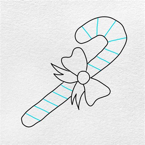 Candy Cane Drawing Step By Step at Erica Fox blog