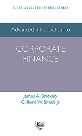 Buy Advanced Introduction to Corporate Finance (Elgar Advanced ...