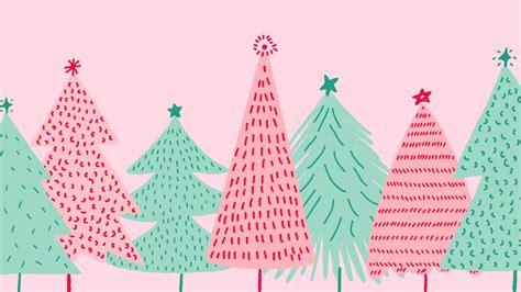 Pink Christmas Laptop HD Wallpaper