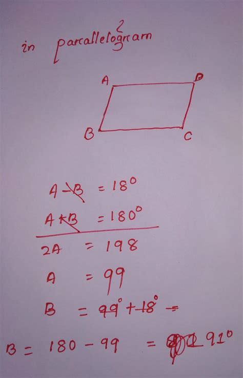 The difference between the measures of angle A and angle B of a ...