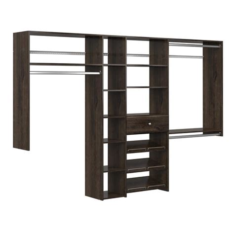 84 in. W - 108 in. W Espresso Wood Closet System India | Ubuy