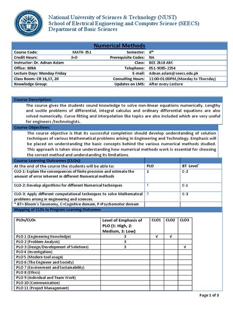 Image result for Numerical Methods Course