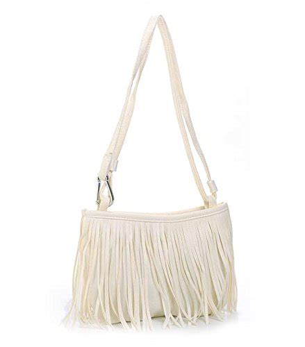 Buy Gliteri small white tassel sling bag for women at Amazon.in
