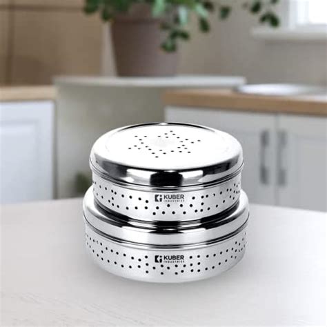 Buy Kuber Industries Stainless Steel Flat Canister Set | Refrigerator ...
