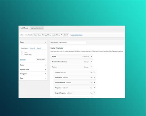 WordPress Menu Tutorial 的图像结果