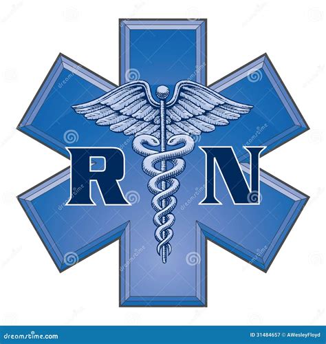 Registered Nurse Star of Life Medical Symbol Stock Vector ...