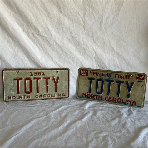 1980’s North Carolina License Plates (K-RG) | EstateSales.org