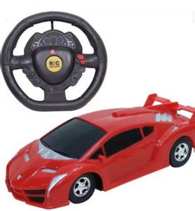 sky toys Fast Racing Car with Self Control Steering Wheel & 3D Lights ...