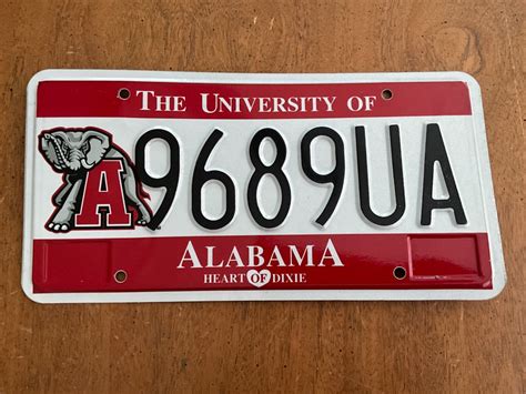 2000 University of Alabama License Plate Tag 9689UA | eBay