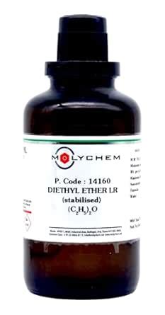MOLYCHEM Diethyl Ether (STABILISED) 500ml (C2H5)2O CAS NO-60-29-7 (Lab ...