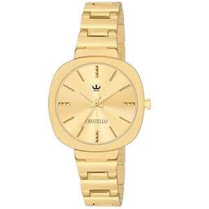 Buy CRESTELLO IP Gold Plated Bracelet Analog Wrist Watch for Women ...