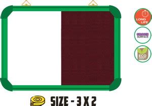 WRITING AND DISPLAY NON MAGNETIC board 3*2 feet, GREEN Aluminium FRAME ...