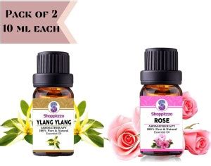 Shoppitzzo ROSE,YLANG YLANG-100% Natural & Pure Essential Oil-10ml Each ...