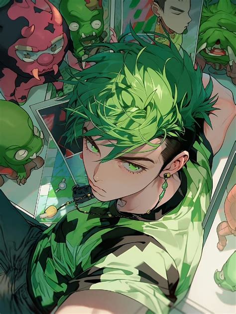 Green Anime Characters Male