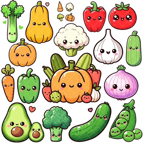 Kawaii Cute Vegetables and Greens PNG Bundle - Etsy nel 2025 | Disegni semplici, Scarabocchi ...