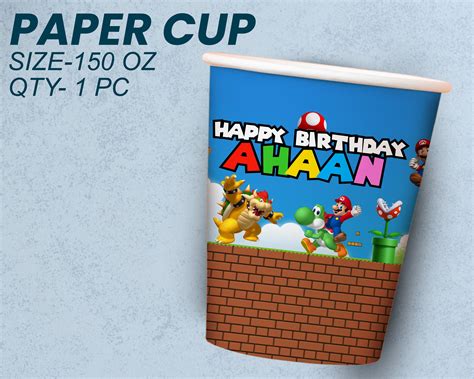 Super Mario Theme Party Cups and Plates Combo | Party Supplies – Party ...