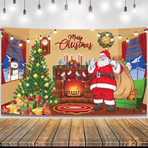 Party Propz Merry Christmas Banner - 4x5 ft, Christmas Banner for ...