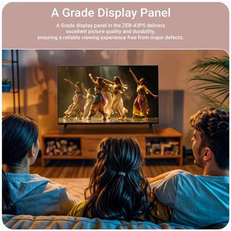 ZEBRONICS 109 cm (43 inch) Full HD LED Smart Android Based TV with A ...