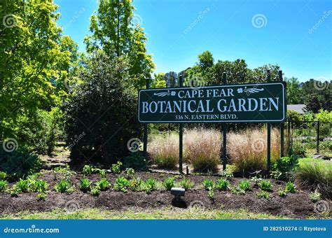 Cape Fear Botanical Garden Sign, Fayetteville, NC Stock Photo - Image ...