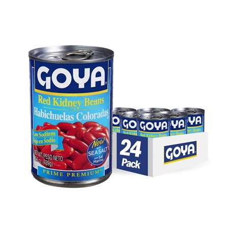 Goya Foods Low Sodium Red Kidney Beans, 15.5 Ounce (Pack of 24 ...
