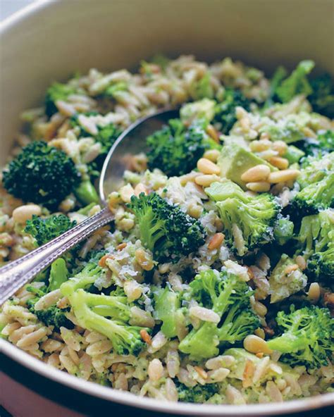 Whole-Wheat Orzo Salad with Broccoli-Pine Nut Pesto | Recipe ...