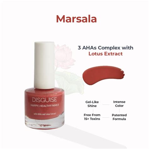 Buy Marsala 110 Gel & Gloss Finish Nail Polish By Disguise Cosmetics ...