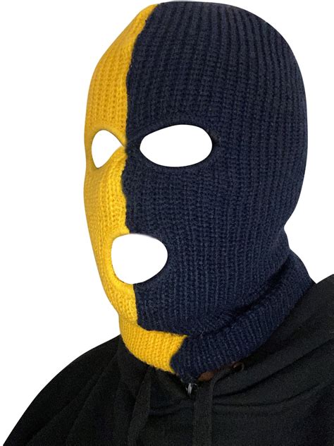 Ski Mask 3 holes yellow and black air jordan 12 colors | Etsy