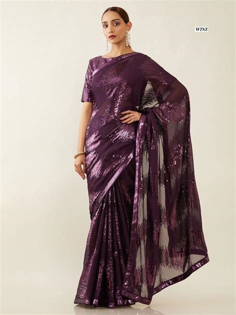 Georgette With Heavy Sequence Saree | Anant Tex Exports Private Limited