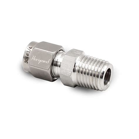 Buy Horiznext Stainless Steel Compression Fitting, 14" Tube OD x 14 NPT ...