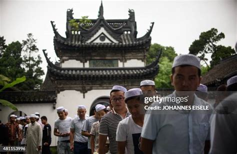 Chinese Islamic-style prayer hall of the Songjiang Mosque in Shanghai, China (established in 1368)