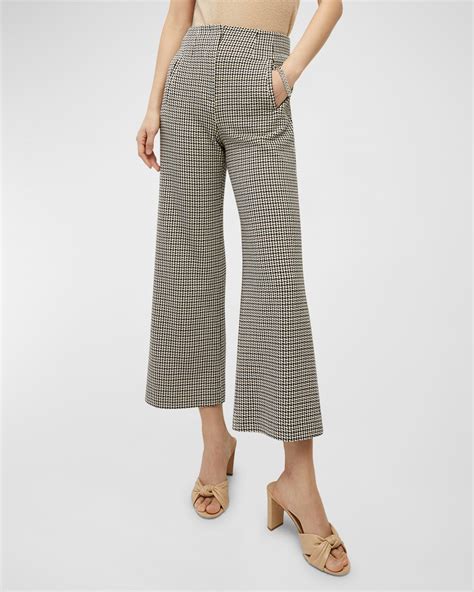 Veronica Beard Tonelli Plaid Wide-Leg Suit Pants | Neiman Marcus