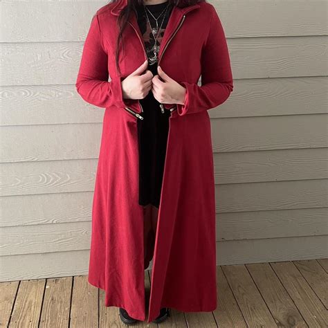 Women's Red Coat | Depop